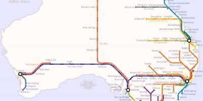 Rail map Australia