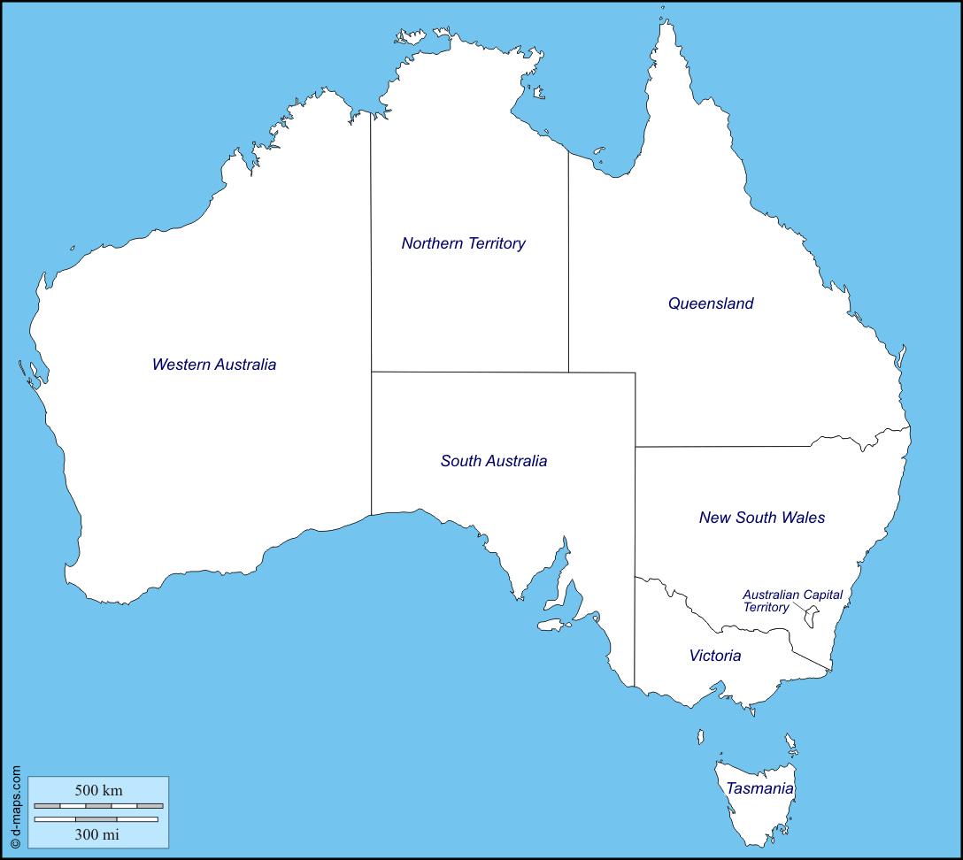 Printable Australian Map