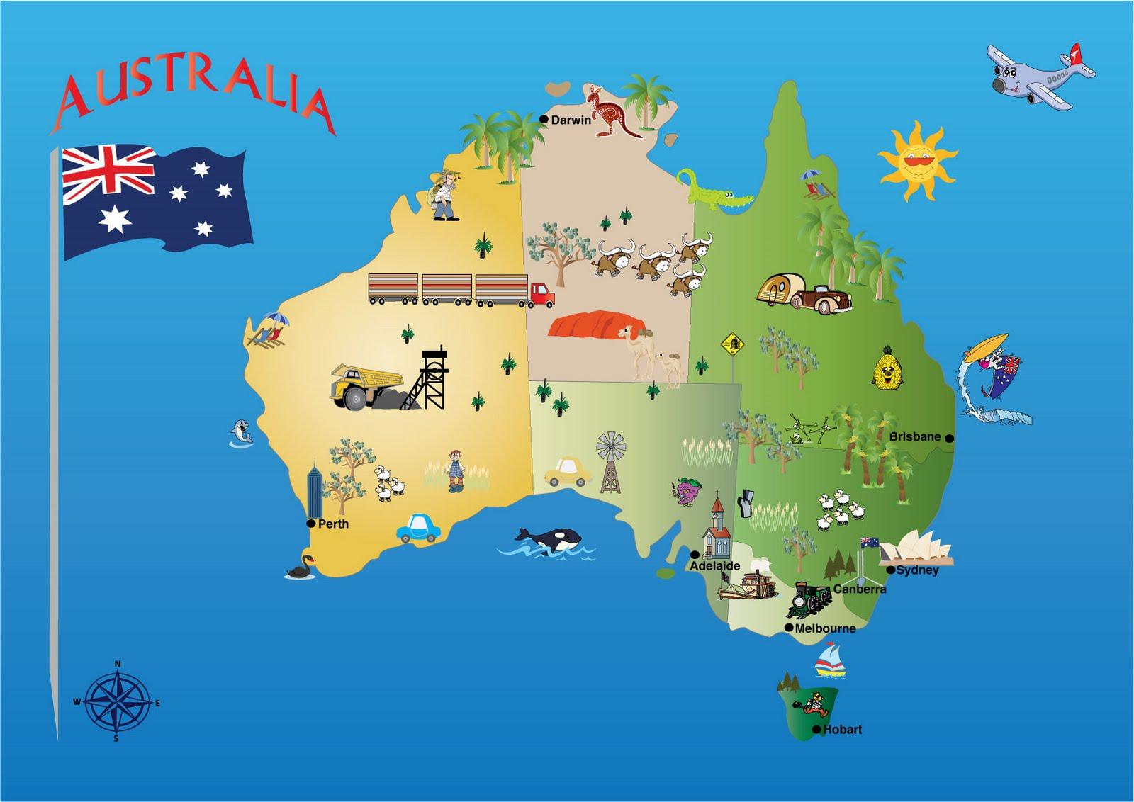 tourist map australia