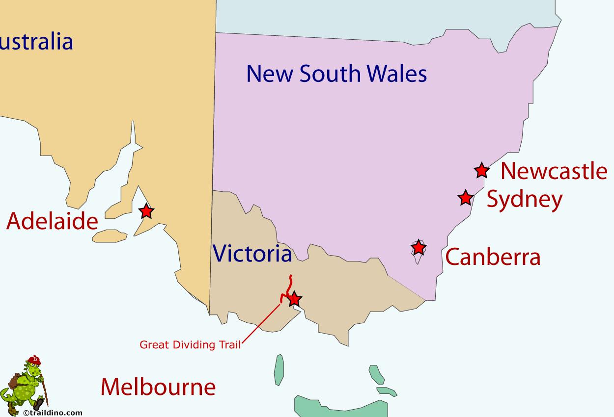 Great Dividing Range Australia Map 