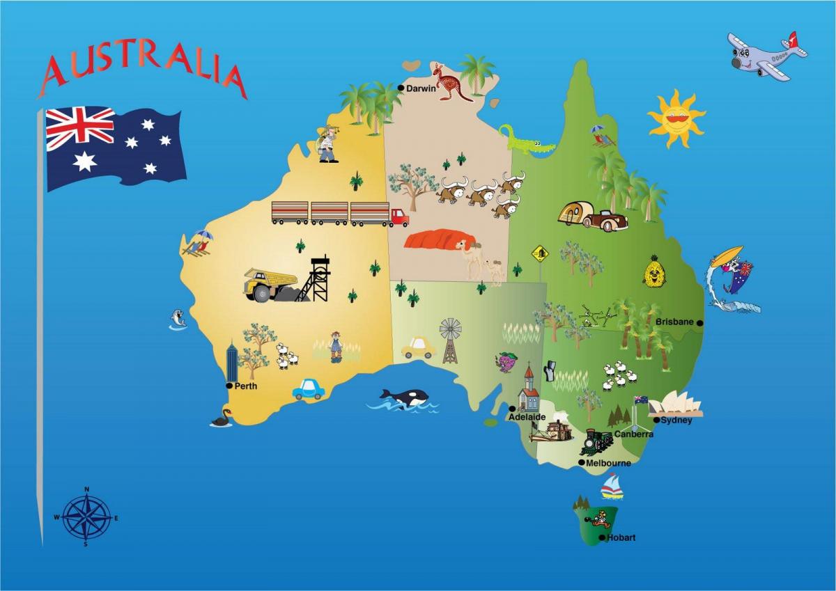 Australia map tourist attractions
