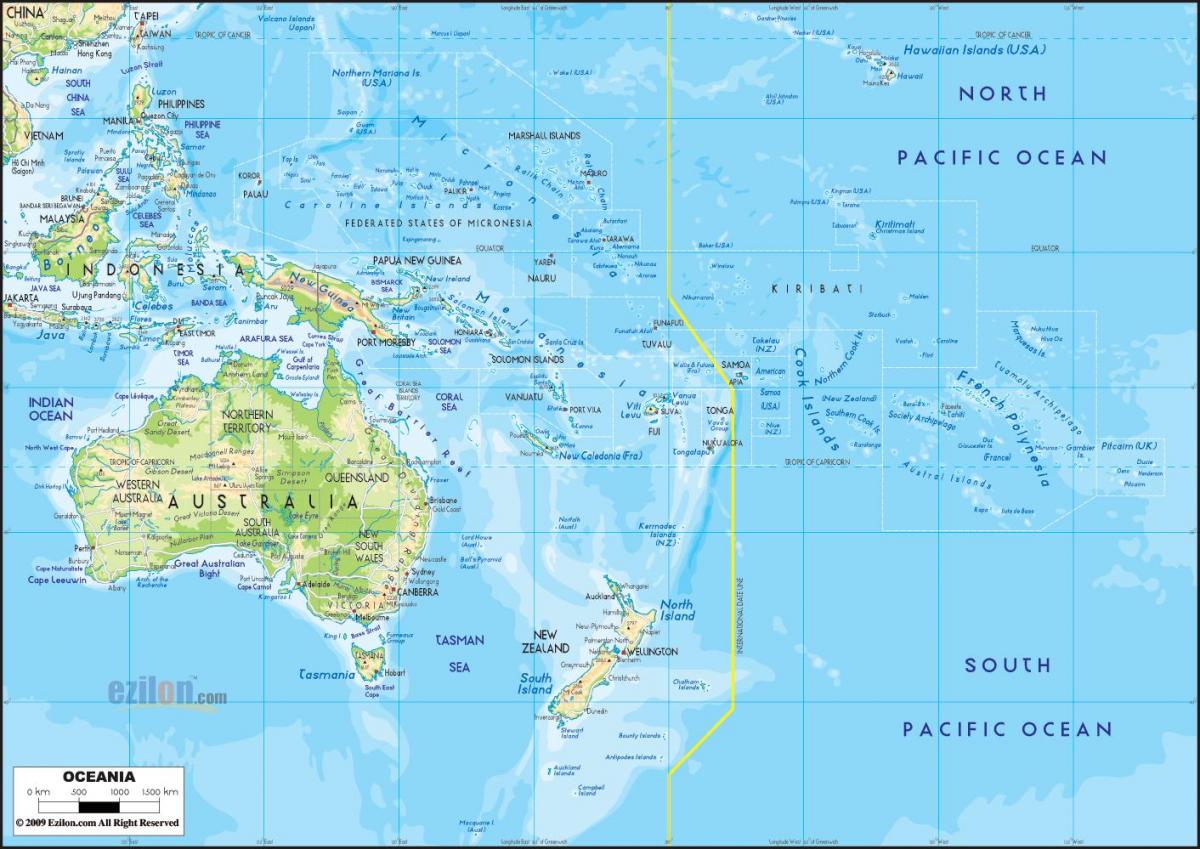 map of Australia islands