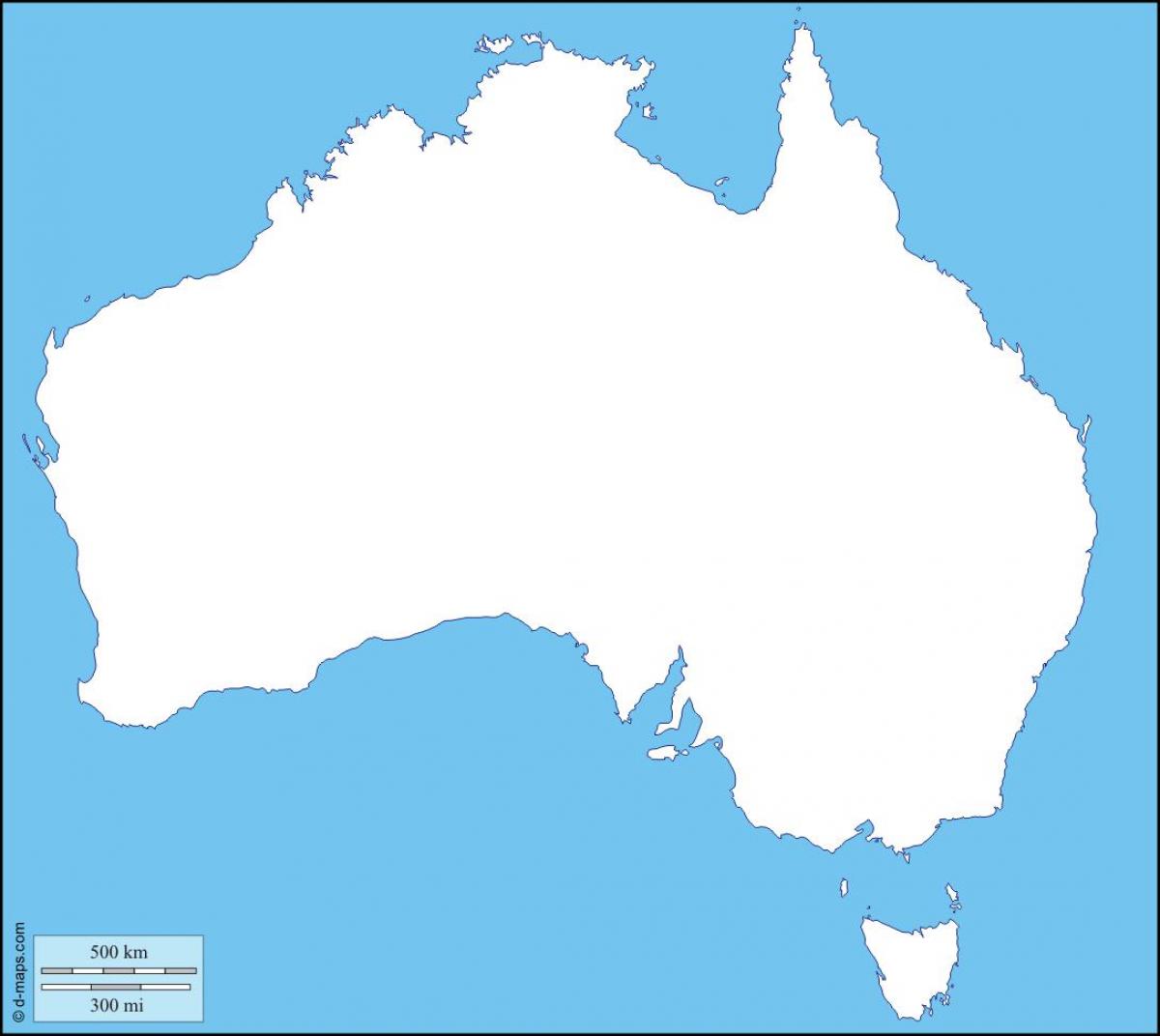 map of Australia outline