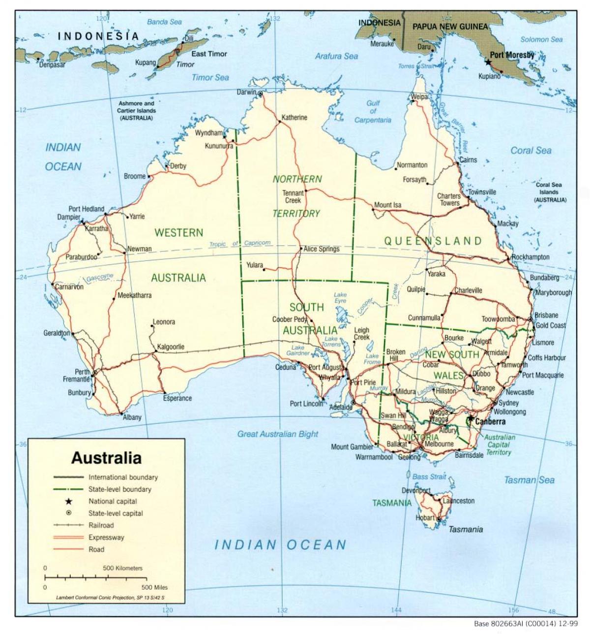map of Australian oceans