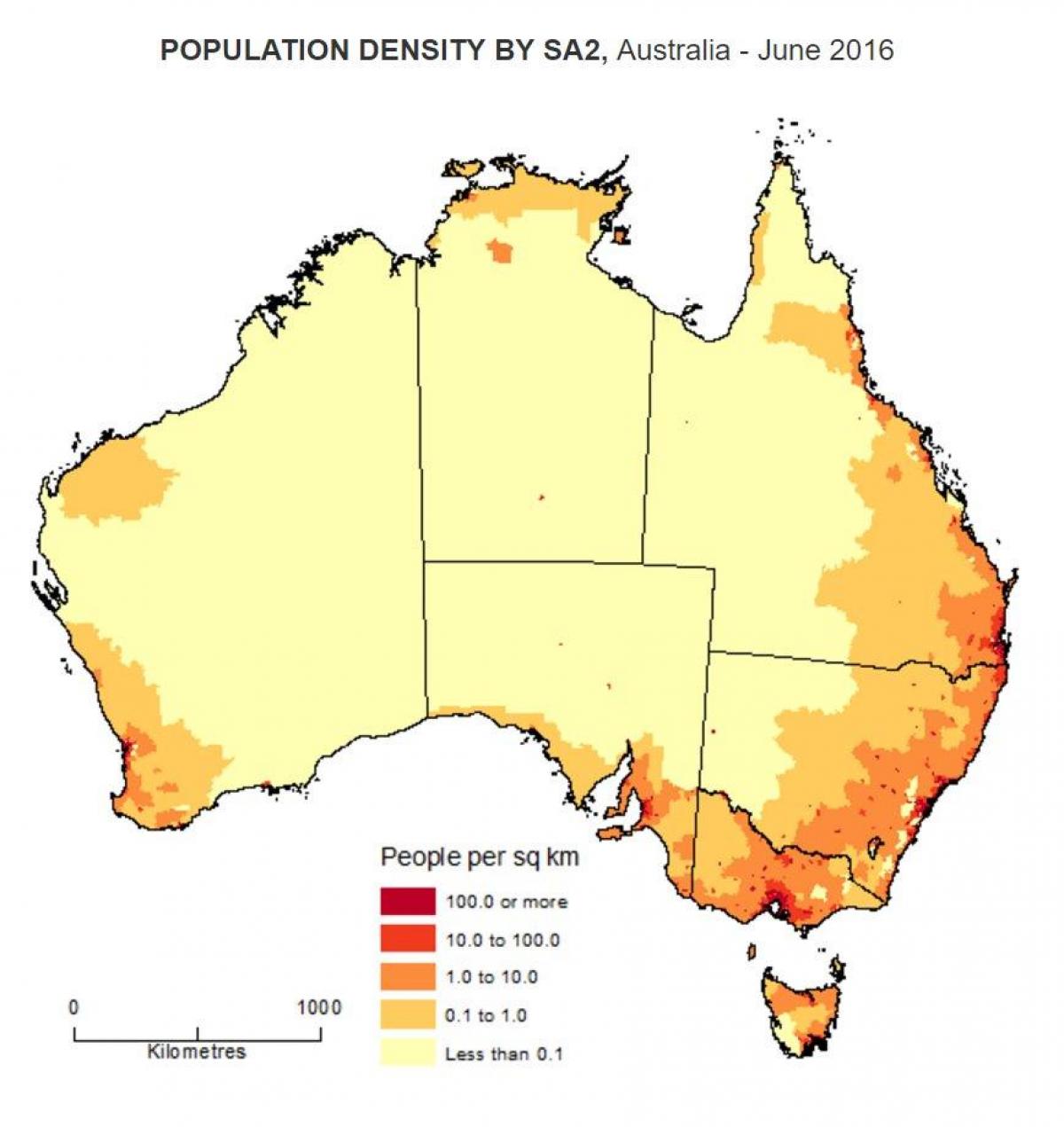 population map of Australia