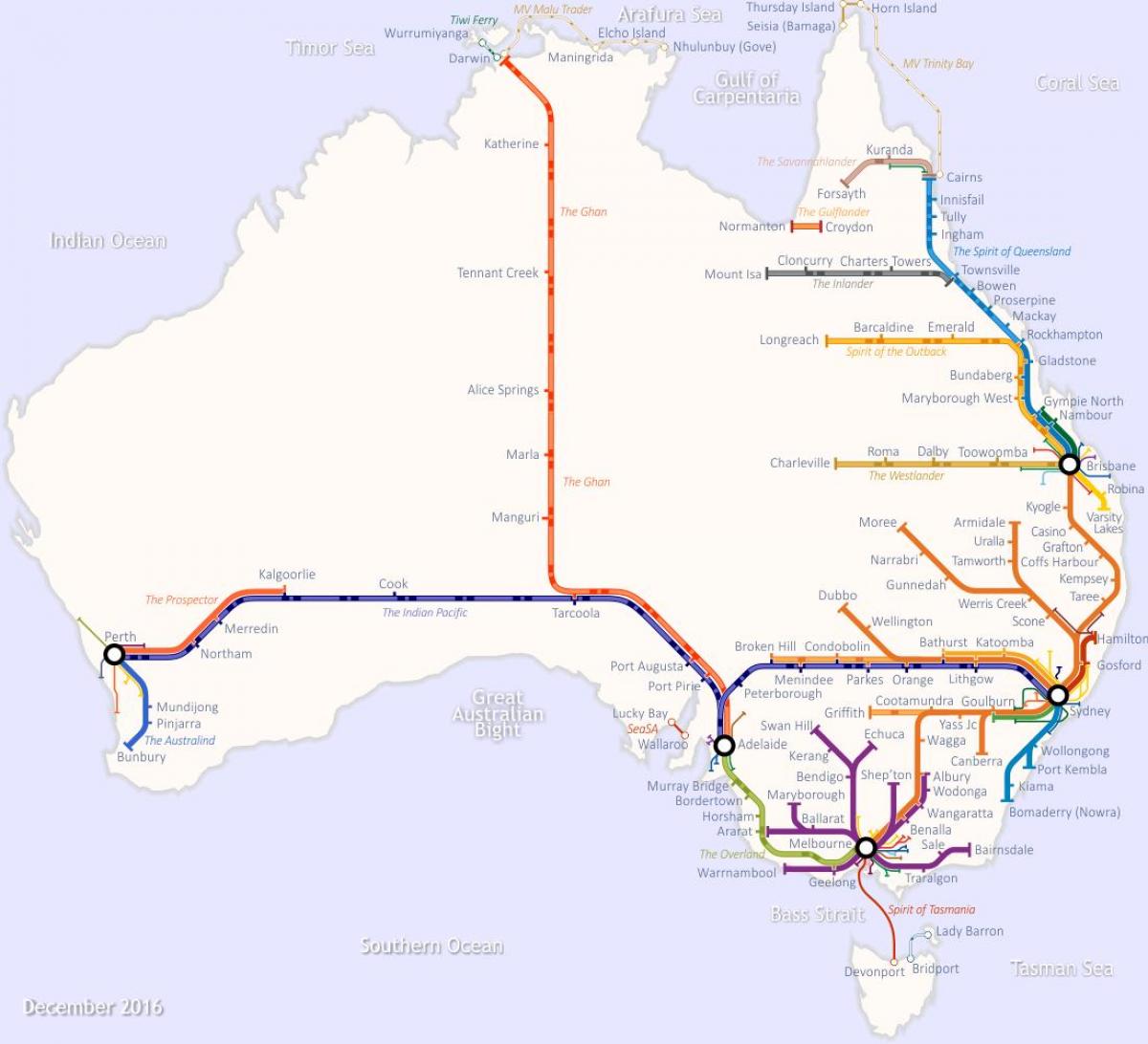 rail map Australia