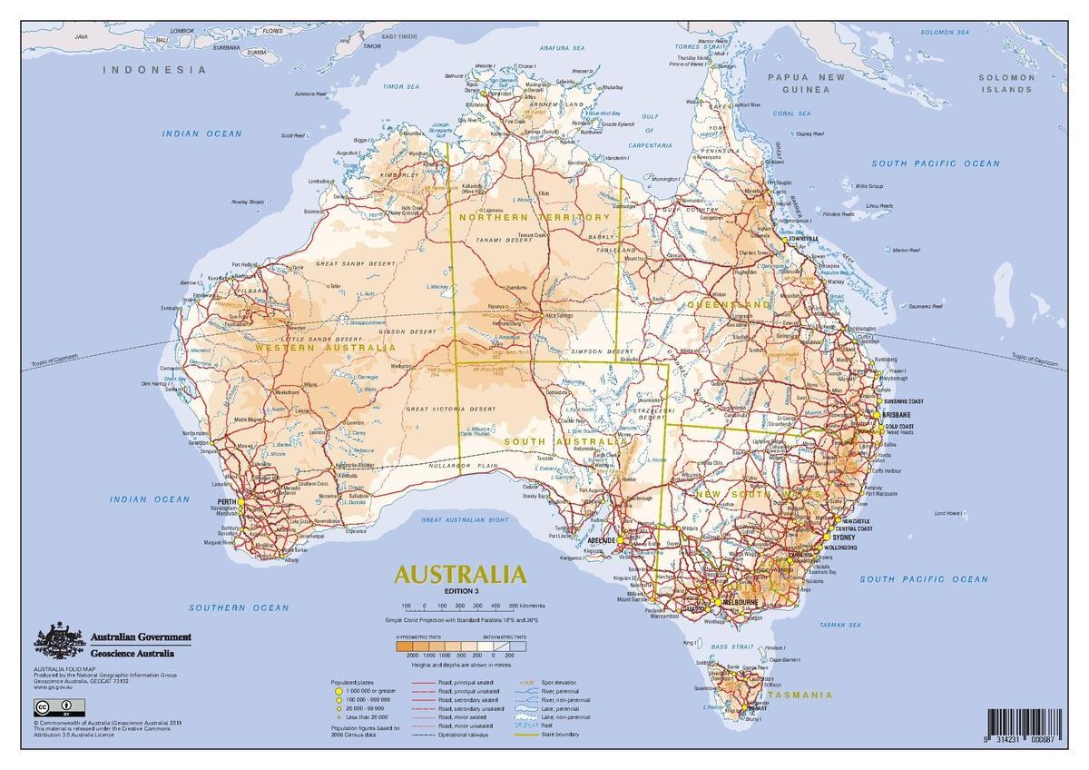 map of Australia transports