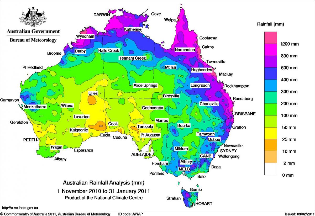 weather map of Australia