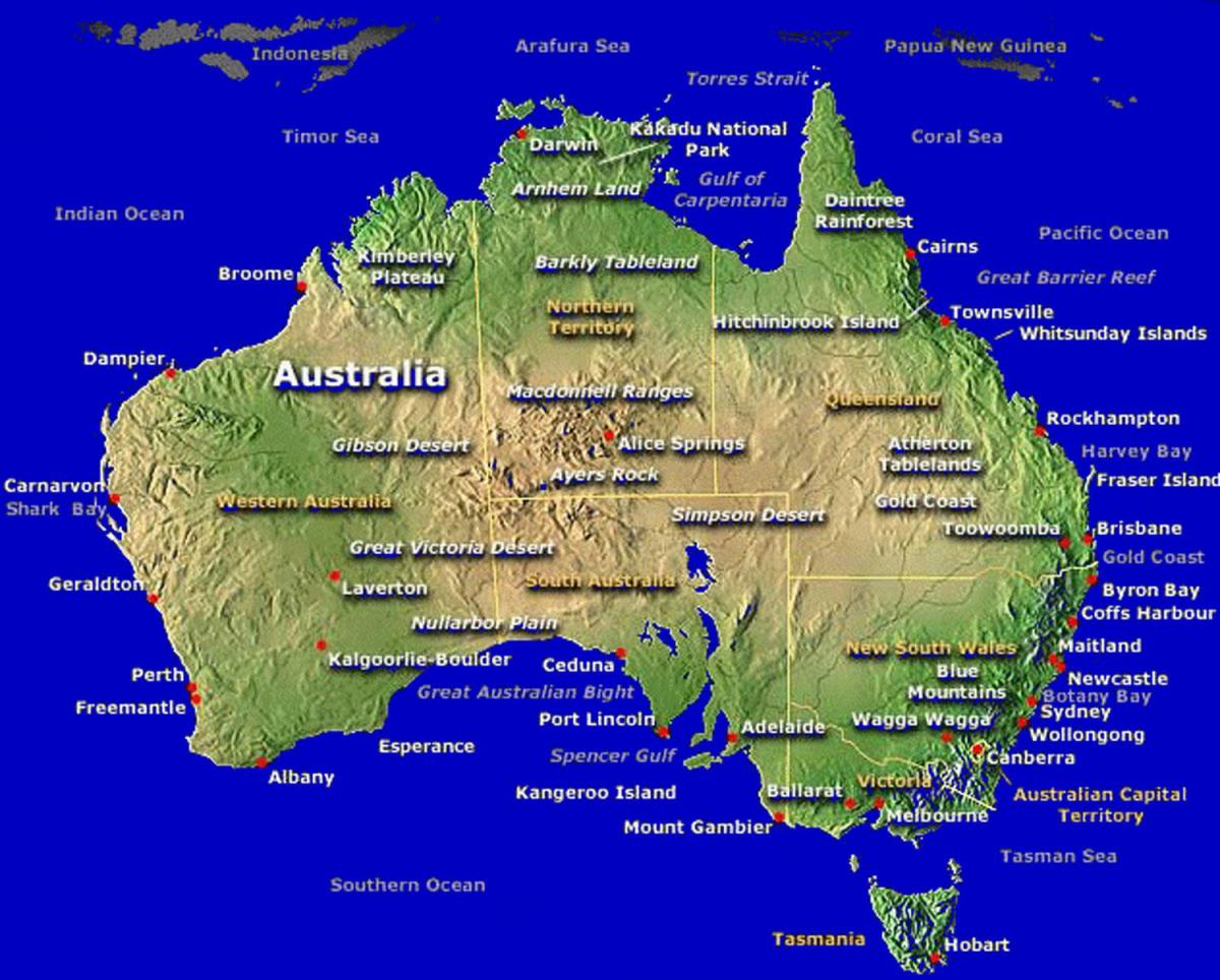 map of Australian map