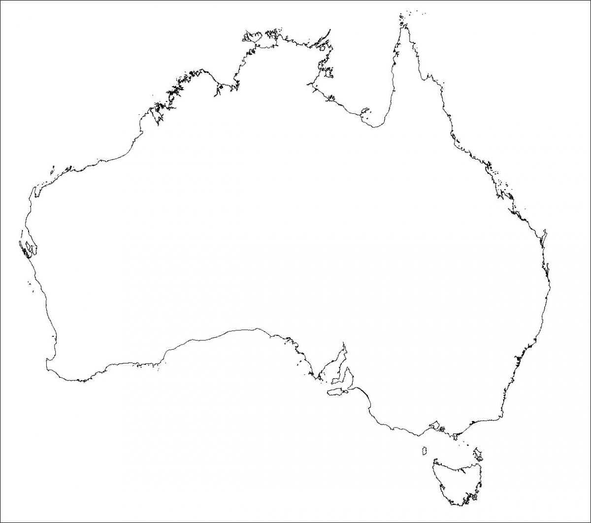 Australia blank map