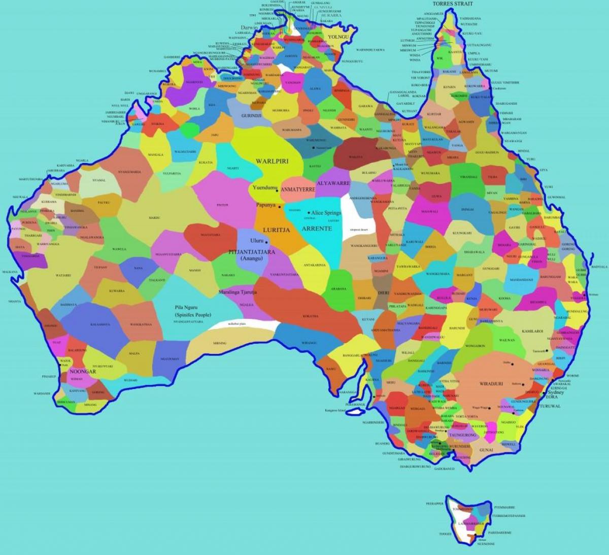map of indigenous Australia