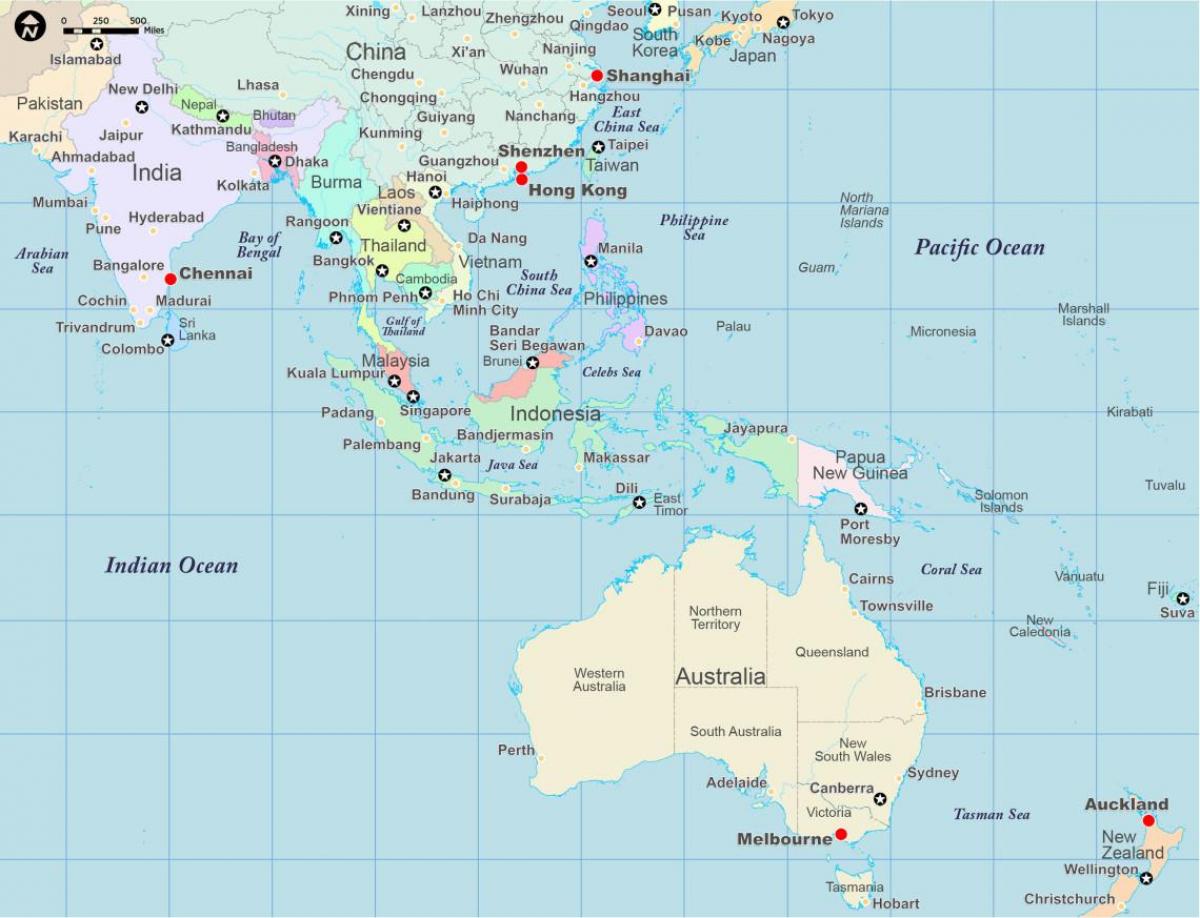 asia and Australia map