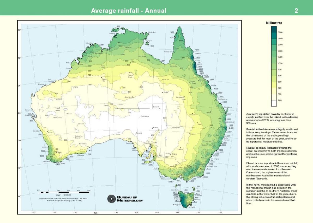Australian rainfall map