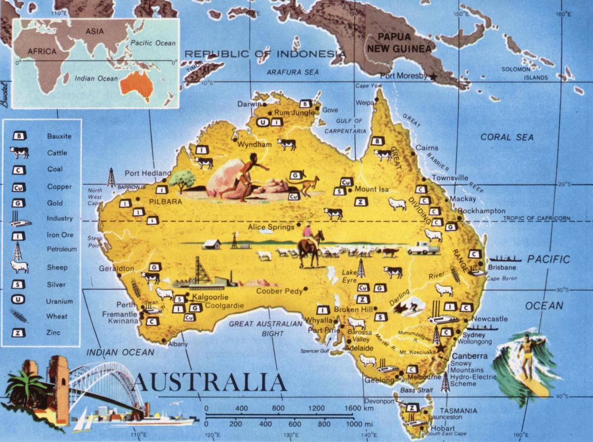 map of resource Australia