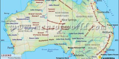 Map of Australia with capitals