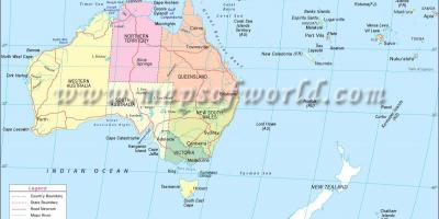 Map of Australia continent