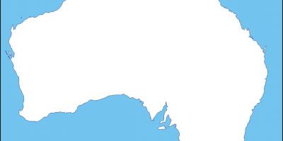 Map of Australia outline