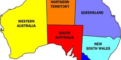 States of Australia map