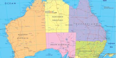 Political map Australia