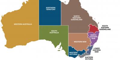 Map of Australia regions