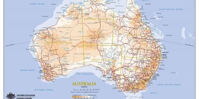 Map of Australia transports