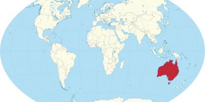 Australia on the world map